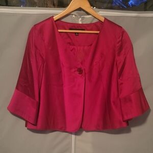 Elegant Red Satin Jacket